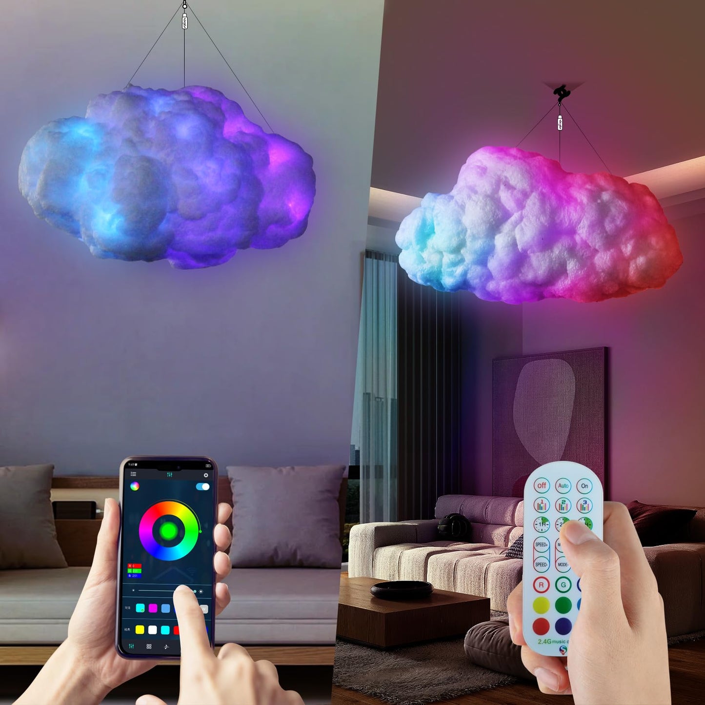 LUCES NAVIDAD NUBE RGB BLUETOOTH