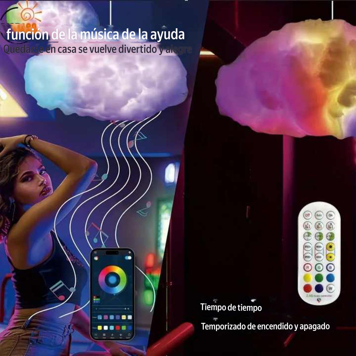 LUCES NAVIDAD NUBE RGB BLUETOOTH