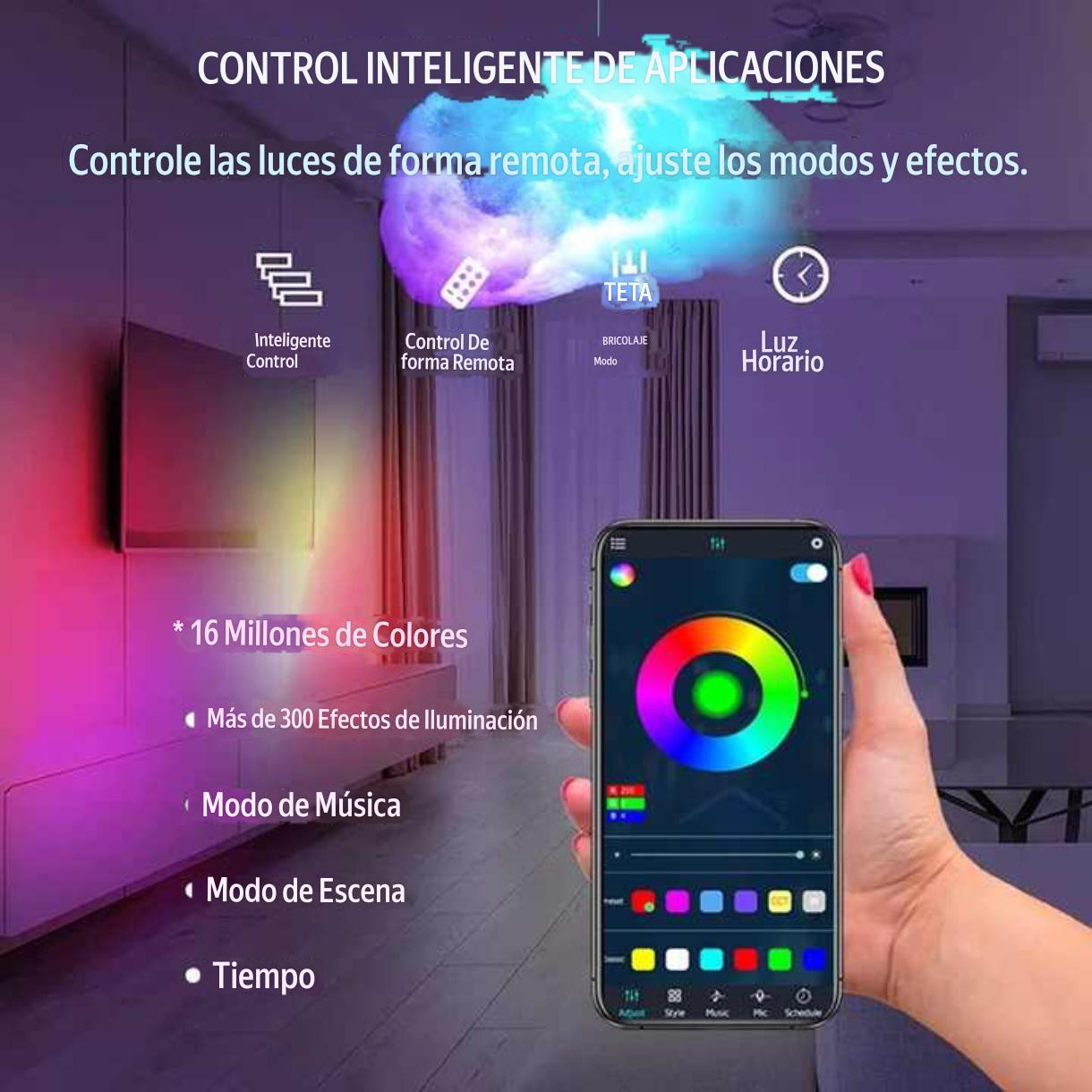 LUCES NAVIDAD NUBE RGB BLUETOOTH