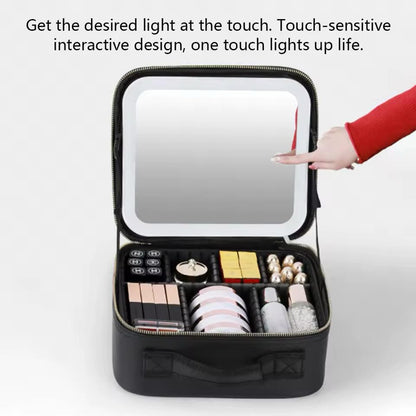 Cosmetiquera Con Espejo Led