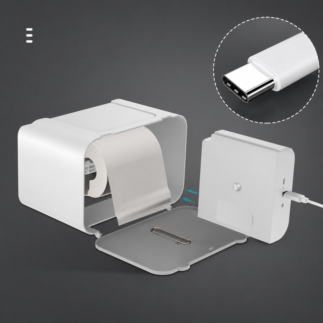 Dispensador de papel con sensor