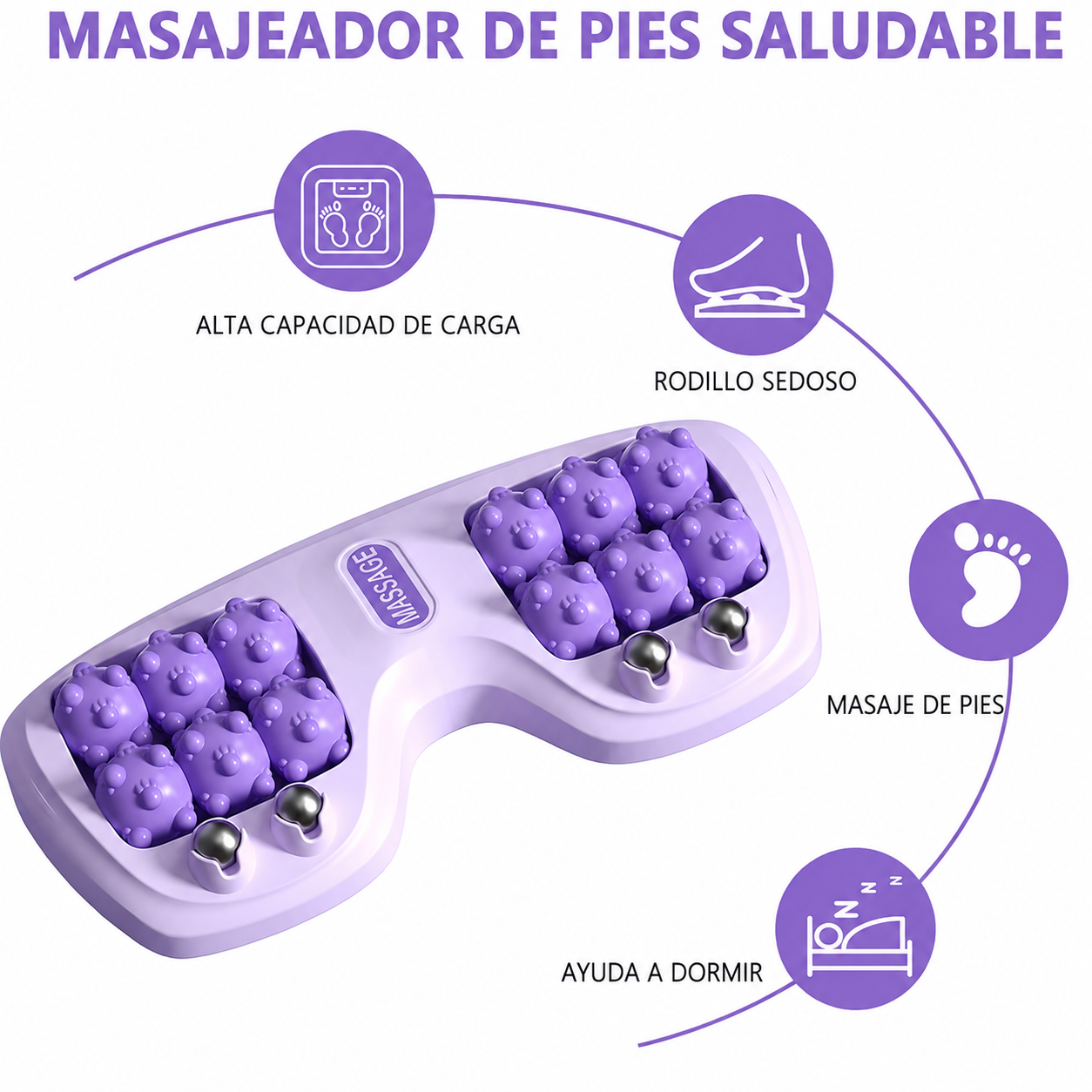 RODILLO PARA MASAJE DE PIES 2 EN 1
