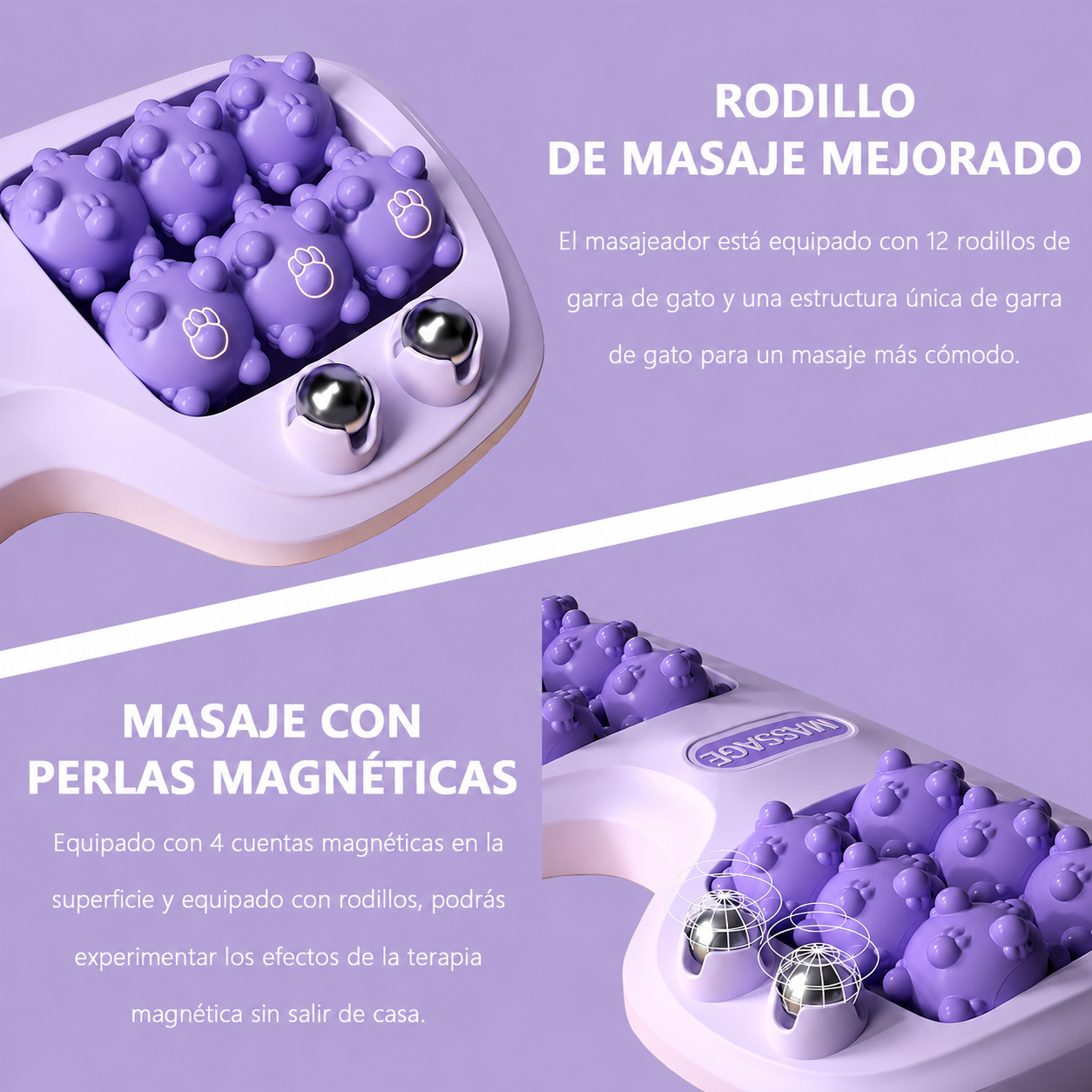 RODILLO PARA MASAJE DE PIES 2 EN 1